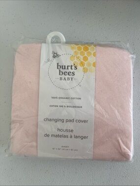 Burt's Bees Baby Soft Pink Organic Cotton Changing Pad Cover